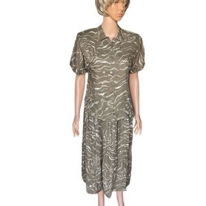 Rafaella Petite Set of Blouse and Skirt Women Sz 6 barely used